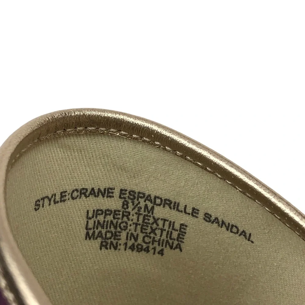NWT Johnny Was Crane Espadrille Slide Sandals 8.5